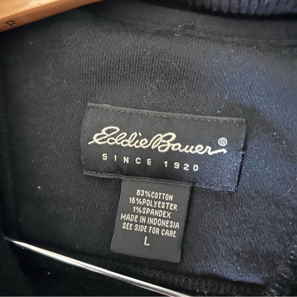 Eddie Bauer Expedition 1/4-Zip Fleece Pullover black size large - Picture 5 of 10